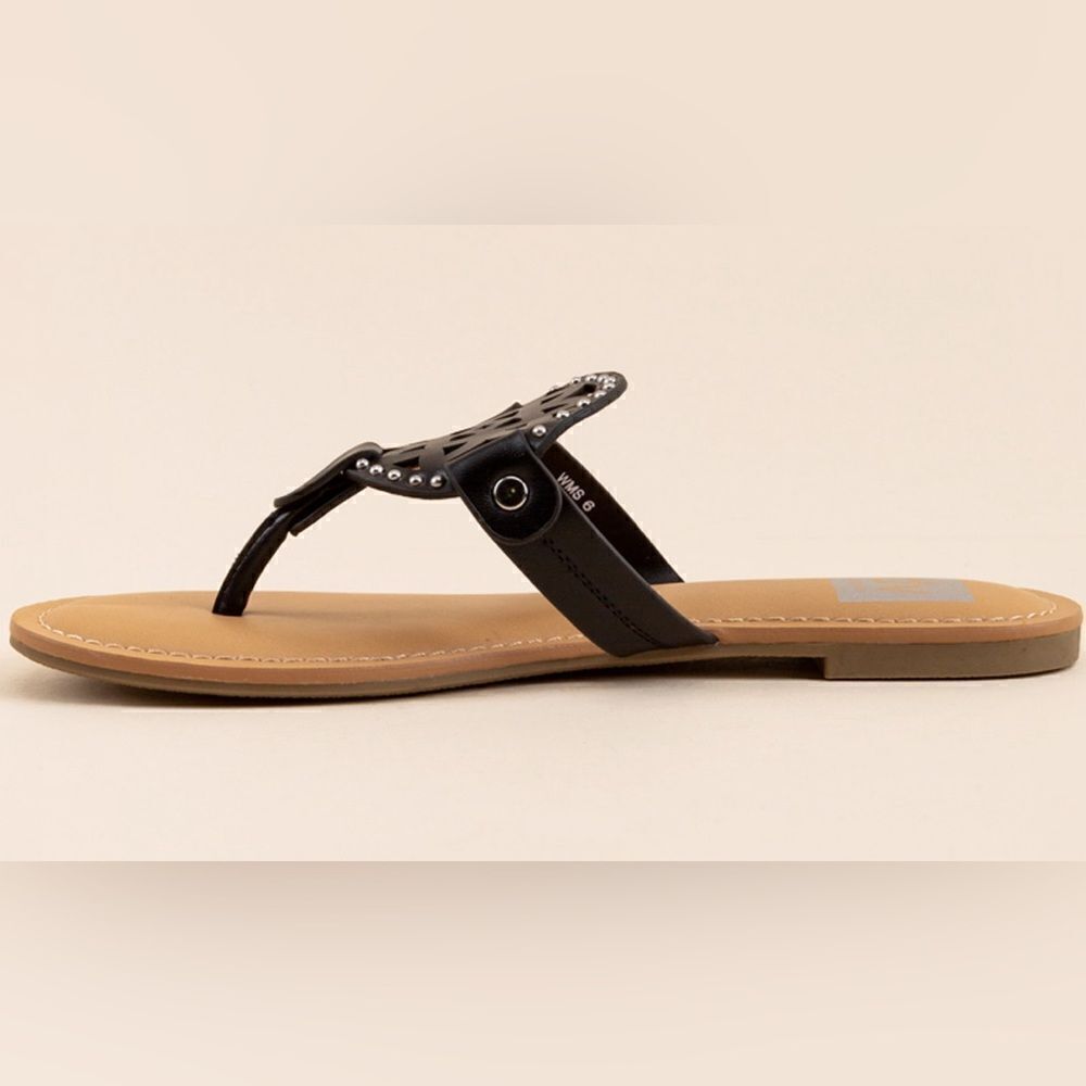 NWT DV by Dolce Vita Women’s Medallion Black Thong Flip Flop Sandals - Size 6 - Picture 5 of 9